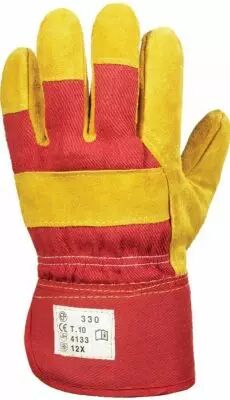 Gants hiver cuir crote de bovin molletonn polaire