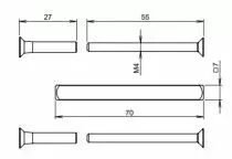 Kit fixation M4 x 55