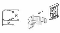 Clip de fixation pour plinthes - pour pied ø 28