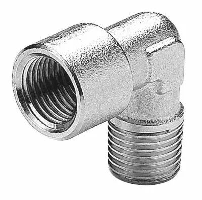 Equerre mle conique / femelle laiton nickel