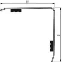 Métallique pour angle sortant