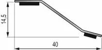 Seuil multi-niveaux 40 mm - adhésivé