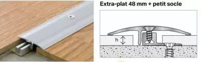 Seuil multi-niveaux extra plat 48 mm - petit socle