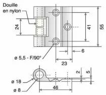 Fiche la paire en applique - réversible