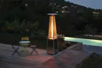 Parasol chauffant inox mobile Louxor 13 kW