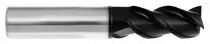 Fraise 3 dents carbure - queue cylindrique revêtue 45°