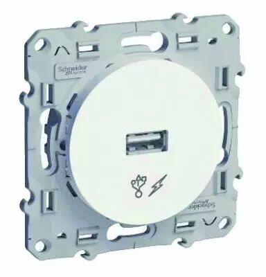 Gamme Odace - blanc - prise chargeur usb