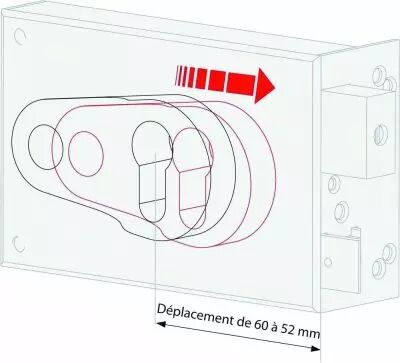 Srie Mtalux rglable ND 10 horizontale  fouillot - Carr de 6 mm