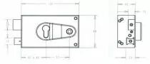 Srie Mtalux rglable ND 10 horizontale  fouillot - Carr de 6 mm