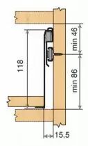 Sortie totale Blum METABOX - charge dynamique 30 kg