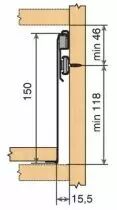 Sortie totale Blum METABOX - charge dynamique 30 kg