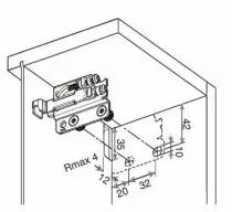 Ferrures d'accroche pour meuble suspendus - série 801