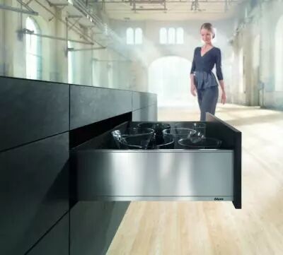 Tiroir LGRABOX hauteur C : 193 mm - inox