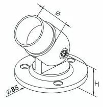 Platine de fixation orientable