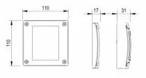 Capot antivandalisme applique pour lecteur mural XS4