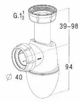 Siphon d'évier bi-matière Easyphon