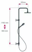 Colonne de douche mitigeur thermostatique - modèle Berens