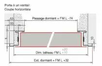 Porte 1 vantail réversible - ral 9010 gamme Univer