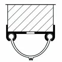 Joint caoutchouc et profil alu anodisé BB2/N