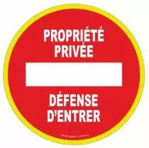 Disque signalétique haute visibilité
