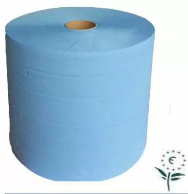 Bobine bleue 2 plis gaufre recyclable