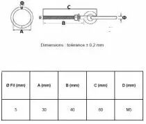 Piton à oeil inox avec anneau