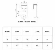 Crochet inox pour bâche