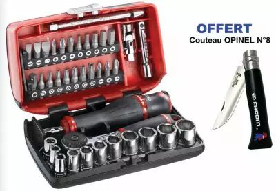 Coffret nano cliquet+douille 1/4  