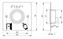 Bouton poussoir NO NF capteur infrarouge sans contact