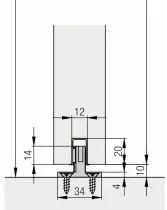 Ferrure de porte coulissante bois symetric 80/Z