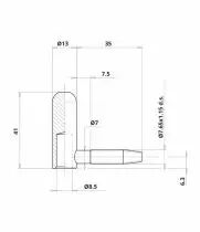 Fiche 085 ø 13 mm zinguée