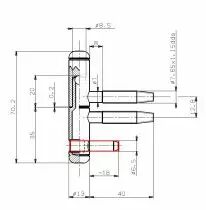 Fiche 080 ø 13 mm zinguée