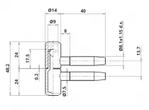 Fiche 055 ø 14 mm zinguée