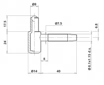 Fiche 055 ø 14 mm zinguée