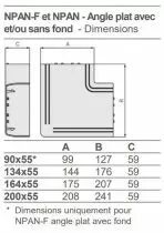 TA-C45 - angle plat avec fond NPAN-F