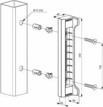 Gâche pour serrure à crochet FortyLock