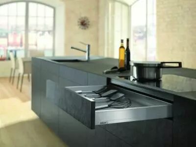 Tiroir LGRABOX hauteur N : hauteur 80 mm - inox