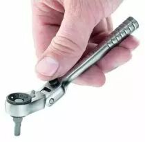 Cliquet porte-embouts tête flexible 180°