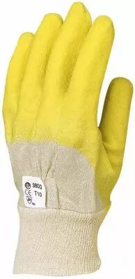 Gants blancs d'atelier en coton + nitrile taille 10 - Discount