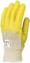 Gants latex structure rugueuse fine sur support coton