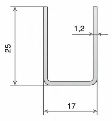 Profil de guidage pour porte coulissante
