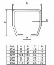 35 x 40 x 3 mm - pour porte 180 kg