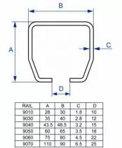 60 x 65 x 4 mm - pour porte 500 / 750 kg