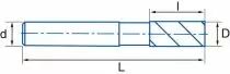 Fraise 4 dents frittée finition - queue cylindrique Weldon