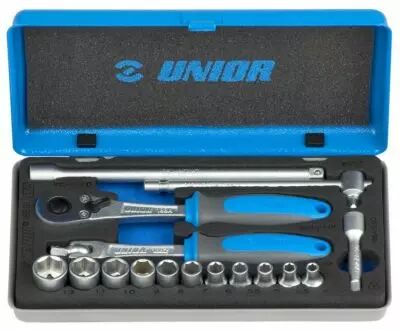 Coffret mtal de douilles 1/4 6 pans avec accessoires bi-composition 188 BI