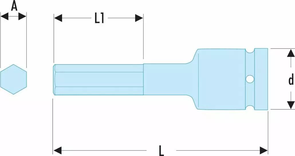 Douille tournevis Facom 1/2 pour vis 6 pans creux 12 mm STM.12