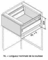 Kit antaro BLUMOTION - hauteur D : 228 mm - gris