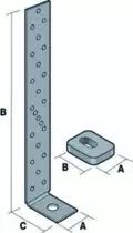 Patte d'ancrage ancrage pour montant d'ossature - AH