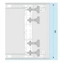 Coulisse 1432 pour porte coulissante de meuble