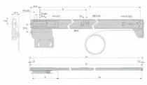 Coulisse 1432 pour porte coulissante de meuble
